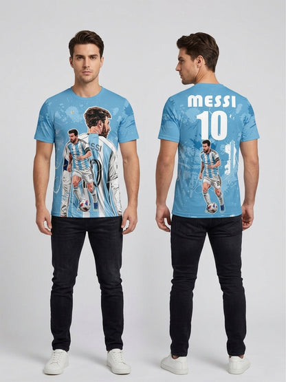 Customized Messi Inspired Name & Number T-Shirt for Men & Boys