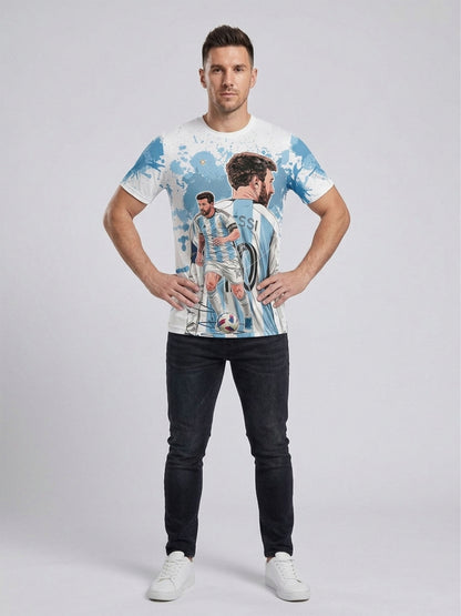 Customized Messi Inspired Name & Number T-Shirt for Men & Boys