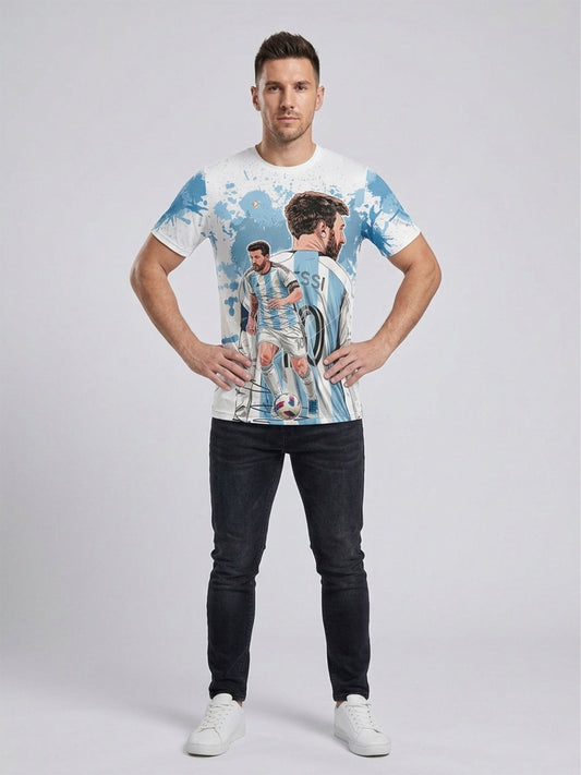 Customized Messi Inspired Name & Number T-Shirt for Men & Boys