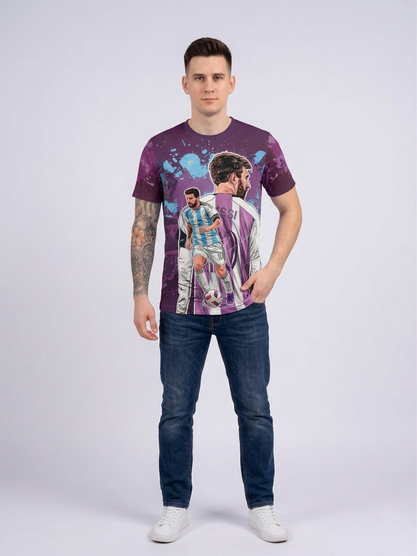 Customized Lionel Messi Inspired Name & Number T-Shirt for Men & Boys