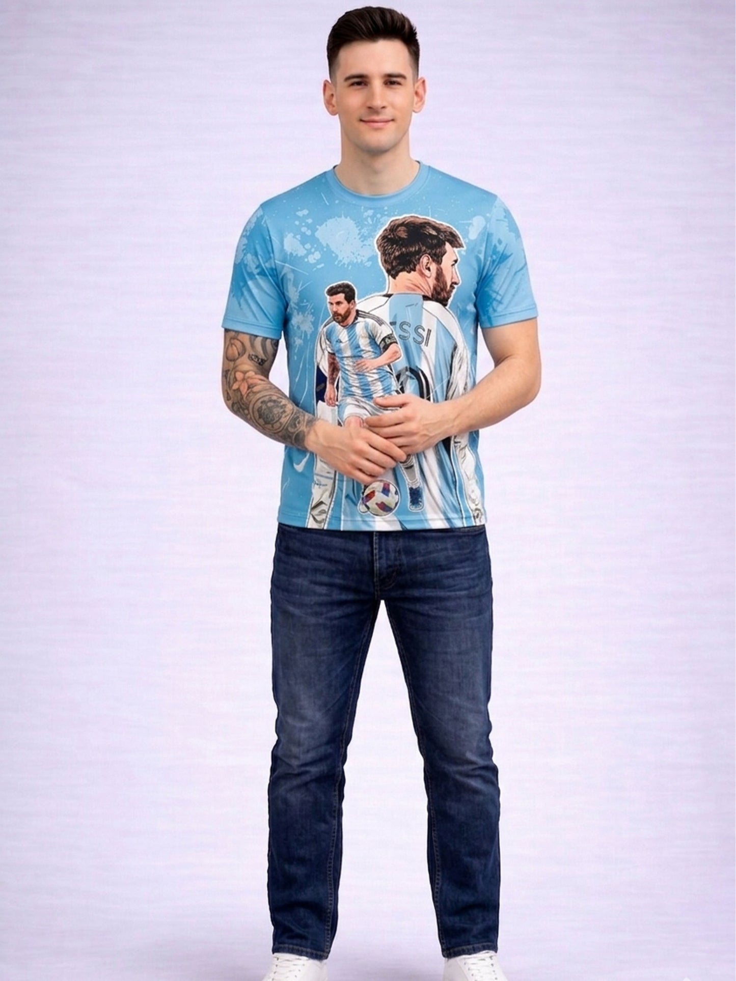 Customized Messi Inspired Name & Number T-Shirt for Men & Boys
