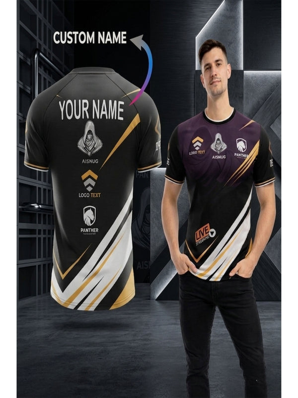 Customized Name or Player ID Jersey Free Fire Gaming T-Shirt for Men & Boys