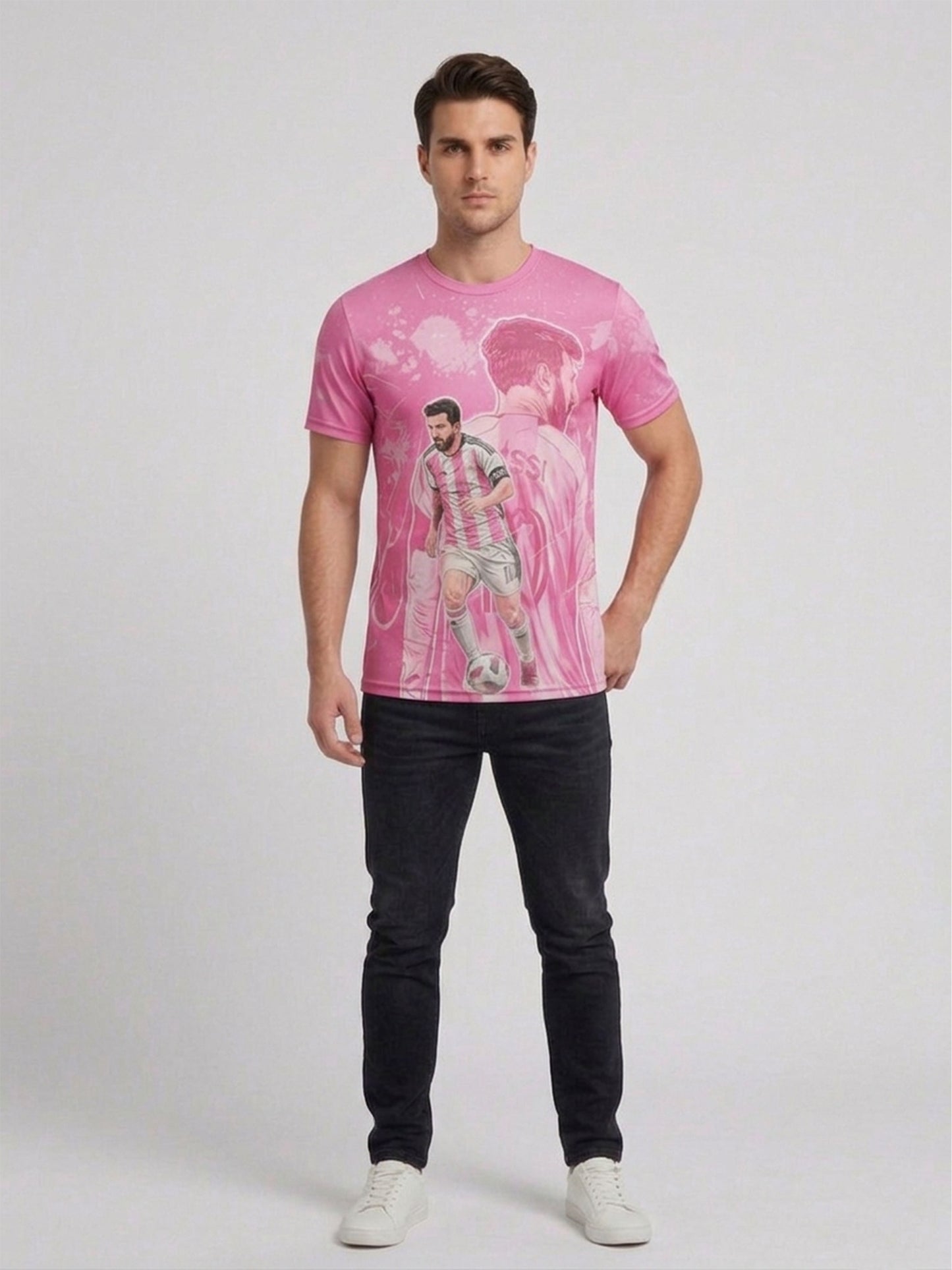 Customized Messi Inspired  Name & Number T-Shirt for Men & Boys