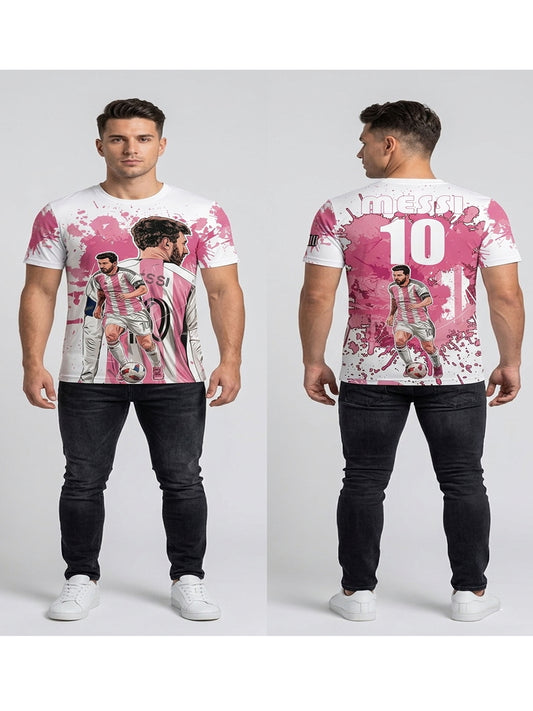 Customized Messi Inspired Name & Number T-Shirt for Men & Boys