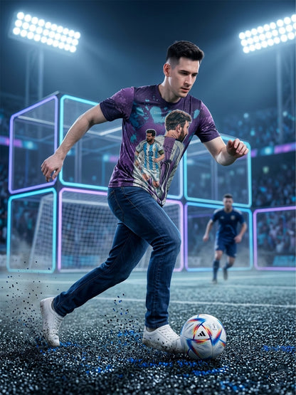 Lionel Messi Legend Number 10 Printed Sports T-Shirt For Men & Boys