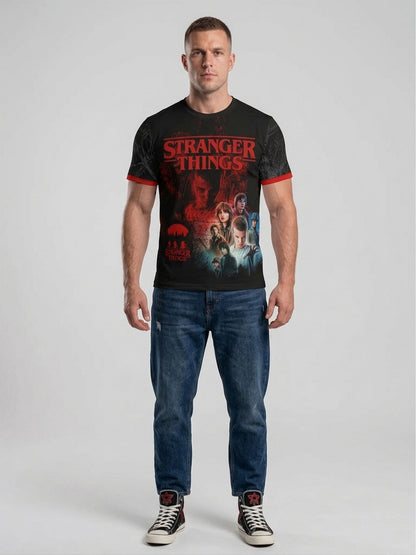 Stranger Things Men's All-Over Print Customized Number Jersey T-Shirt For Men & Boy's