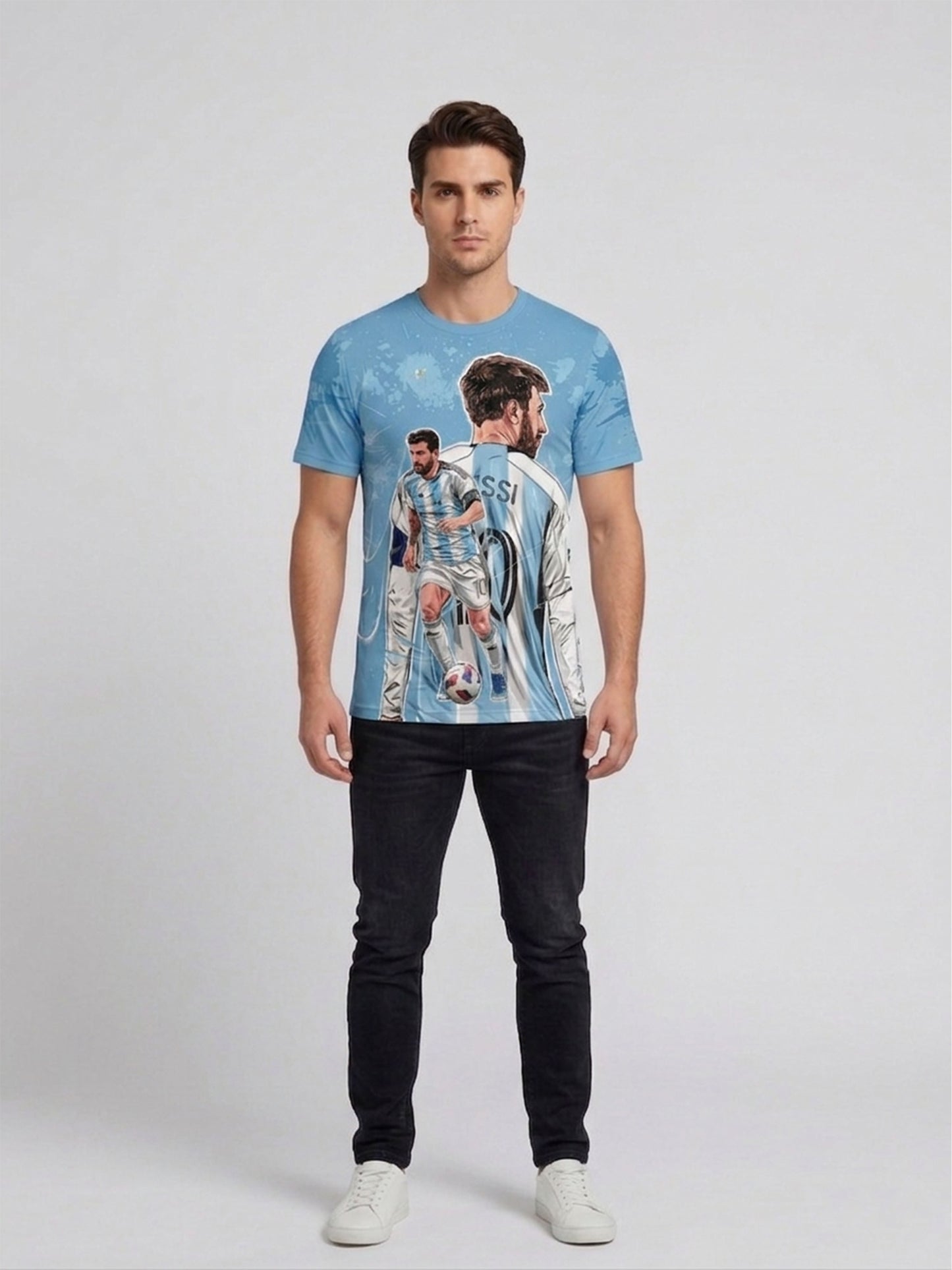 Customized Messi Inspired Name & Number T-Shirt for Men & Boys