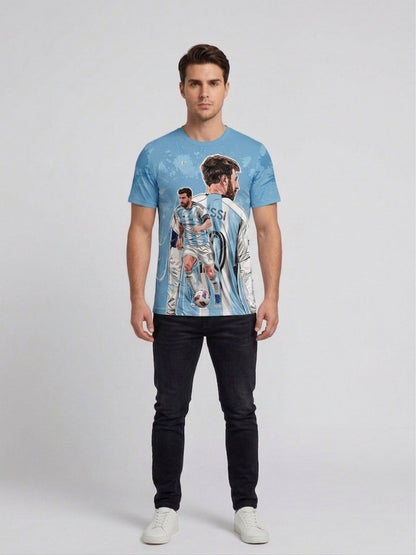Customized Messi Inspired Name & Number T-Shirt for Men & Boys