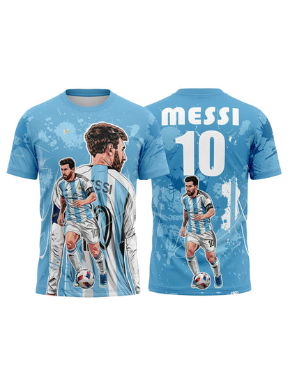 Vendsy Messi Fan T-Shirt with Custom Name & Number – Football Graphic Tee