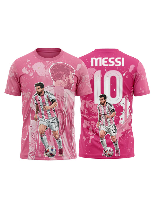 Vendsy Messi Art T-Shirt – Multicolour Football Graphic Tee Men