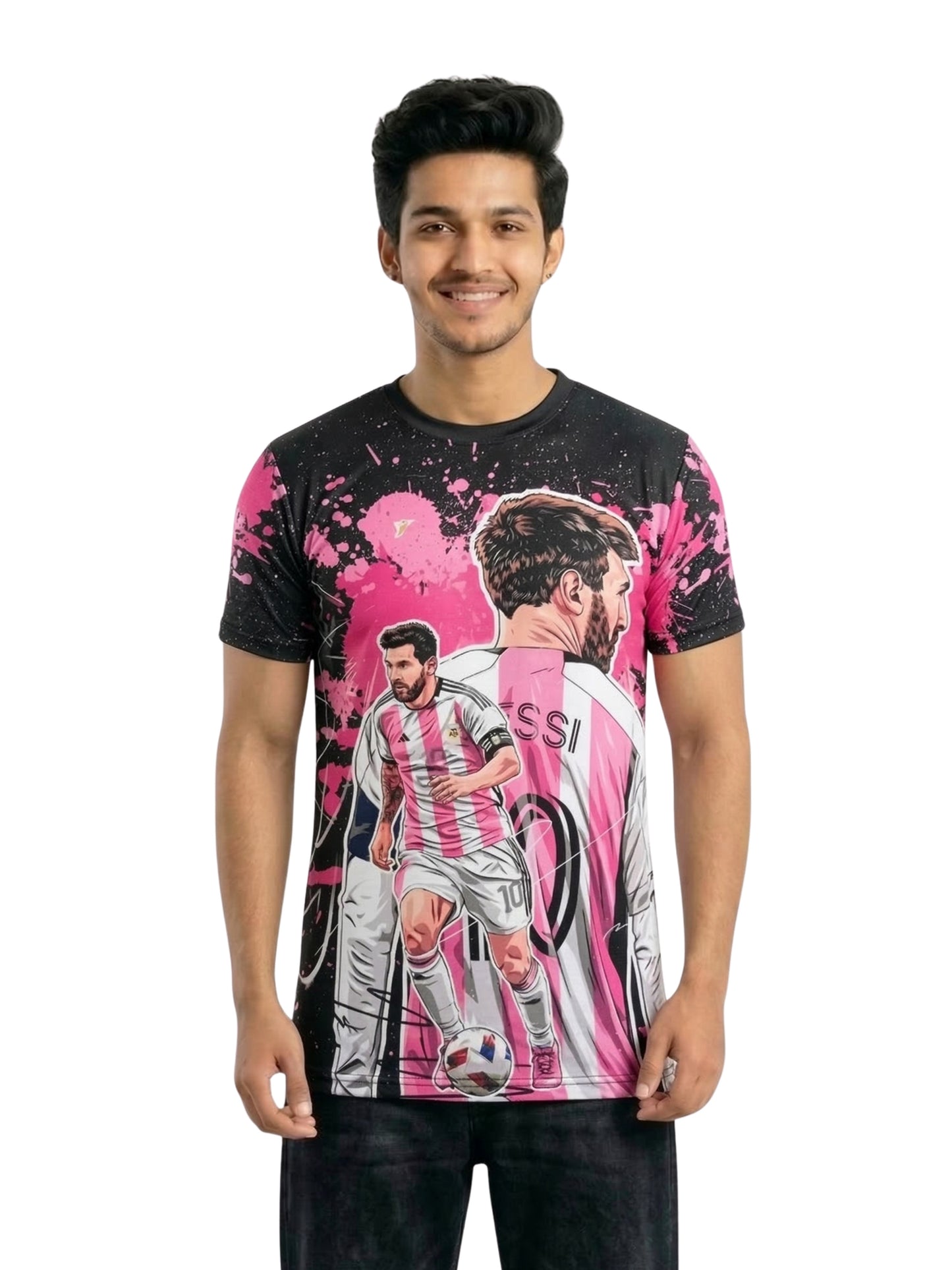 Vendsy Messi Printed T-Shirt – Multicolour Polyester Football Tee