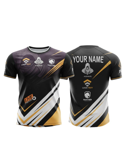 Vendsy Free Fire T-Shirt with Custom Name – Black Graphic Tee