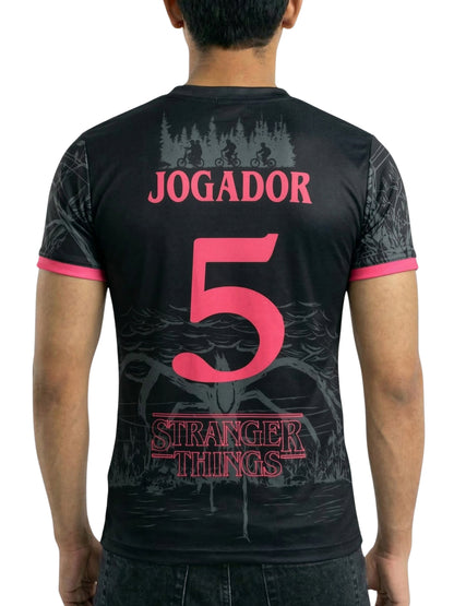 Vendsy Stranger Things T-Shirt with Custom Number – Black & Red Fan Tee