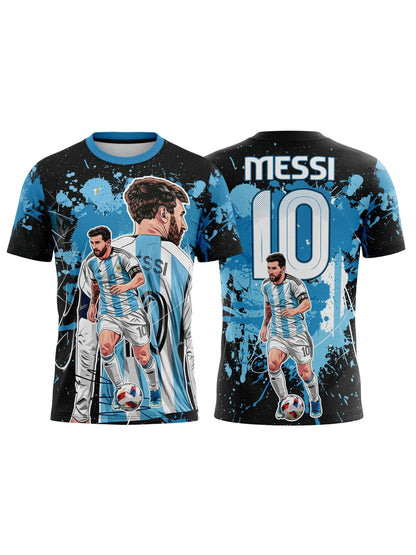 Vendsy Messi Graphic T-Shirt – Multicolour Football Fan Tee for Men