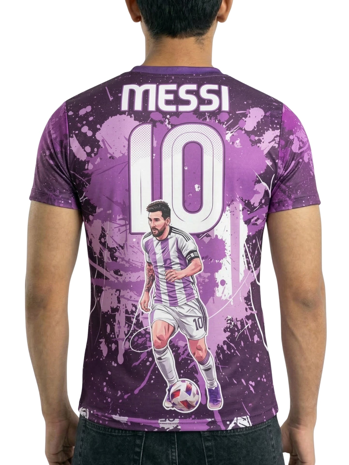 Vendsy Messi Style T-Shirt – Multicolour Men's Football Tee