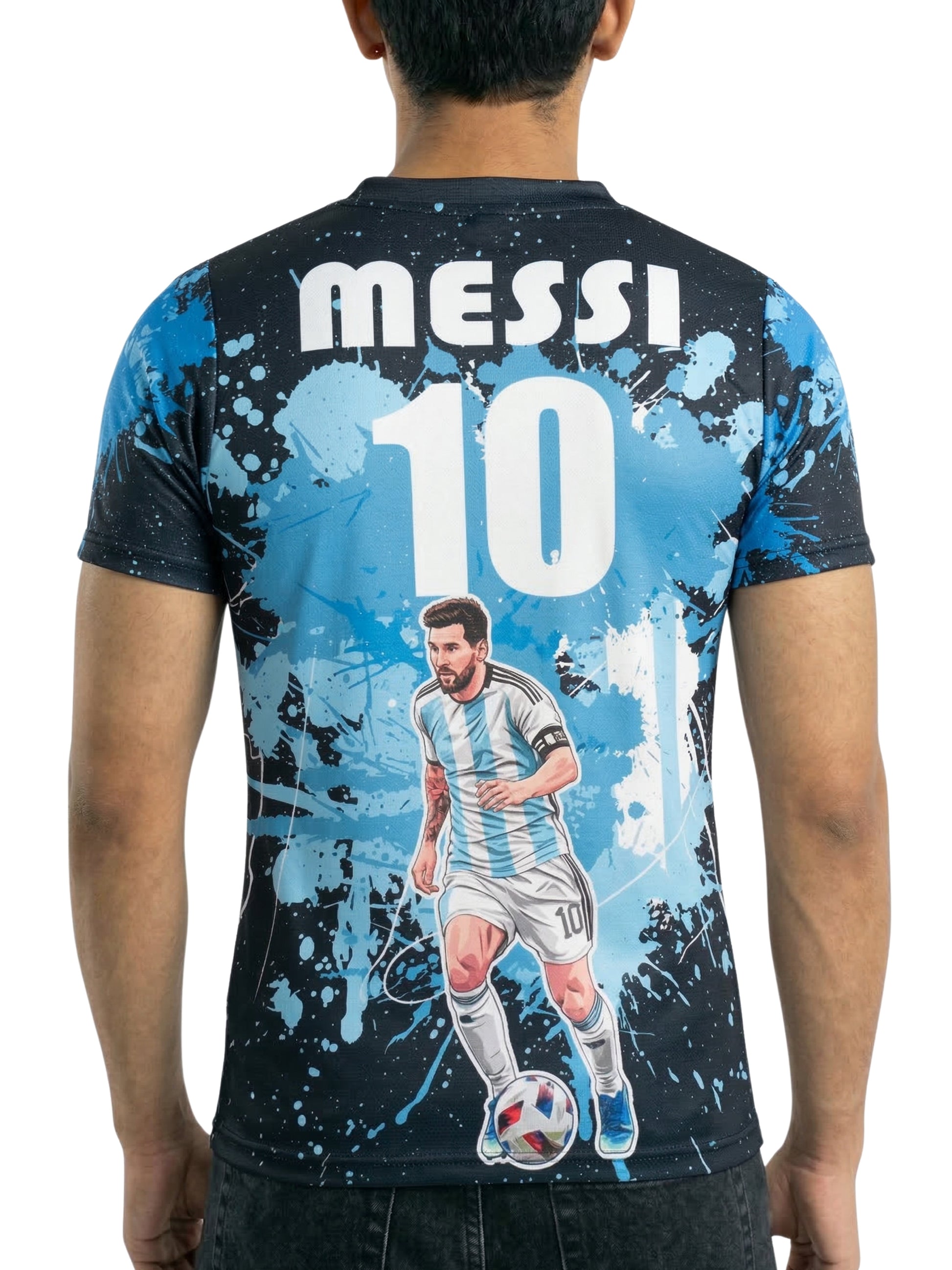 Vendsy Messi T-Shirt with Custom Name & Number – Multicolour Football Tee