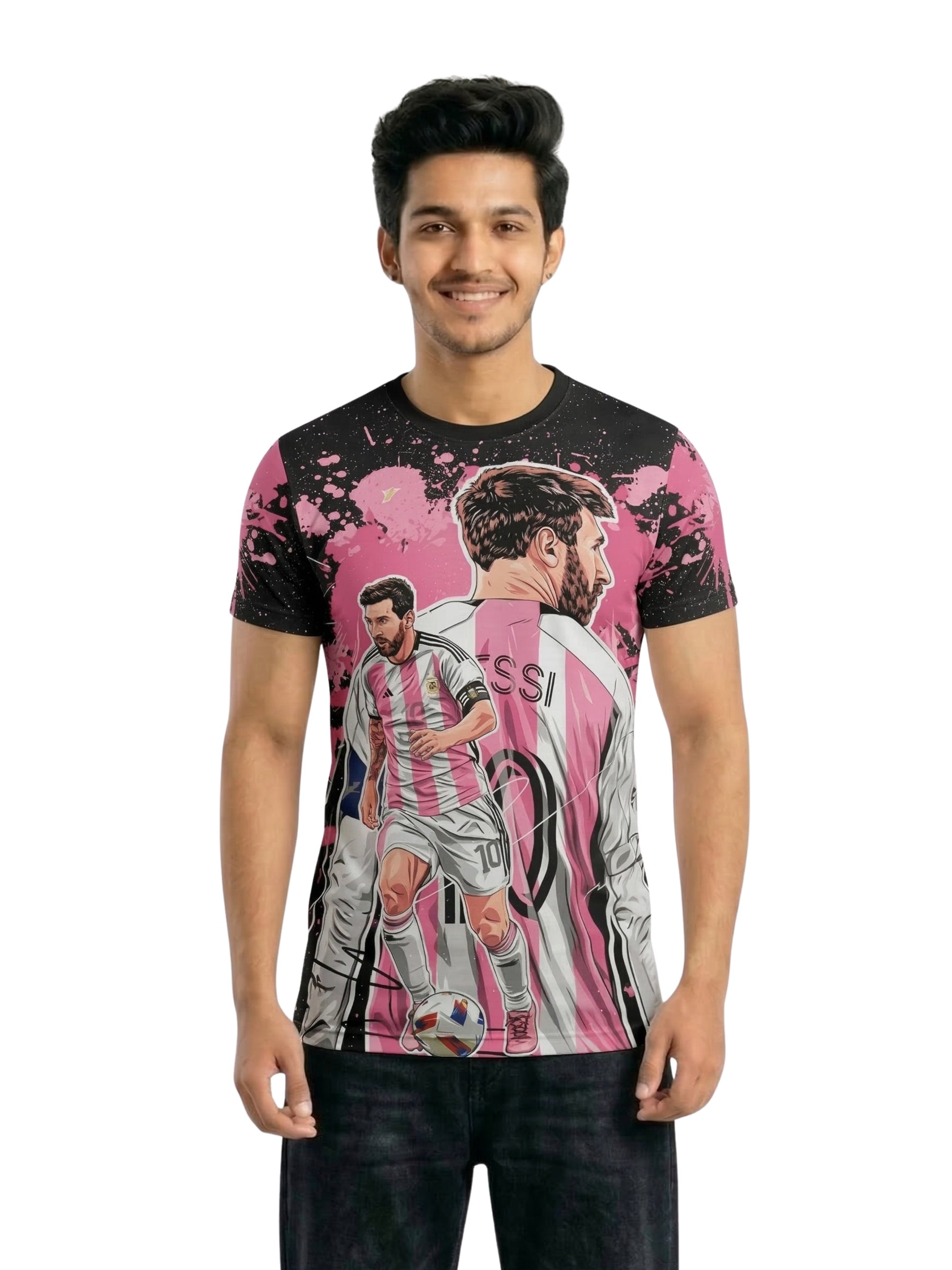 Vendsy Messi Jersey T-Shirt with Custom Name & Number – Multicolour Tee