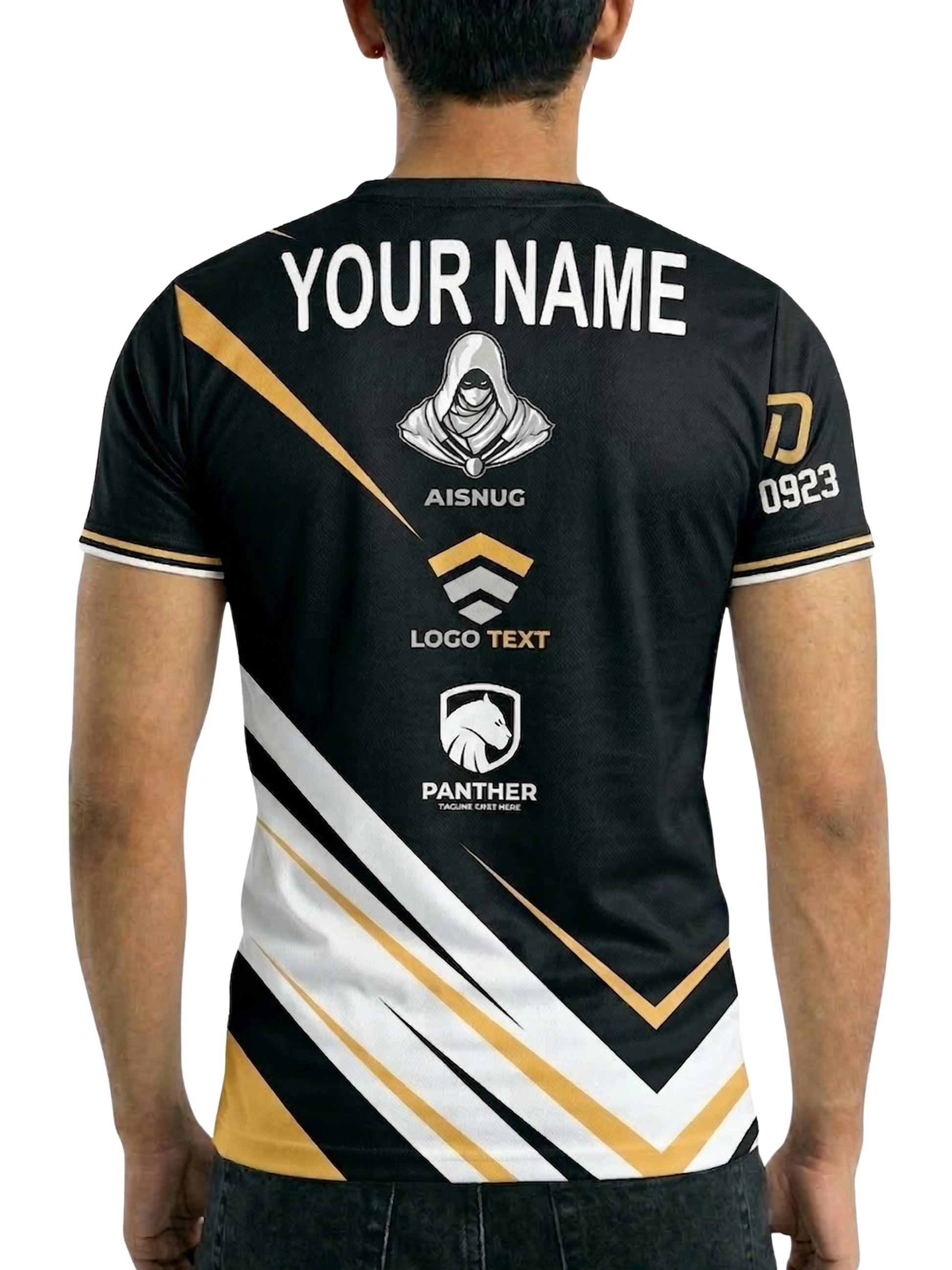 Vendsy Free Fire T-Shirt with Custom Name – Black Graphic Tee