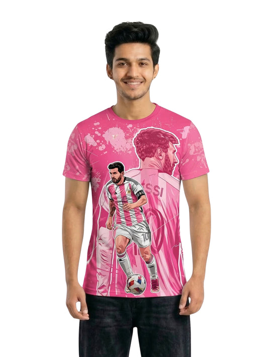Vendsy Messi Art T-Shirt – Multicolour Football Graphic Tee Men