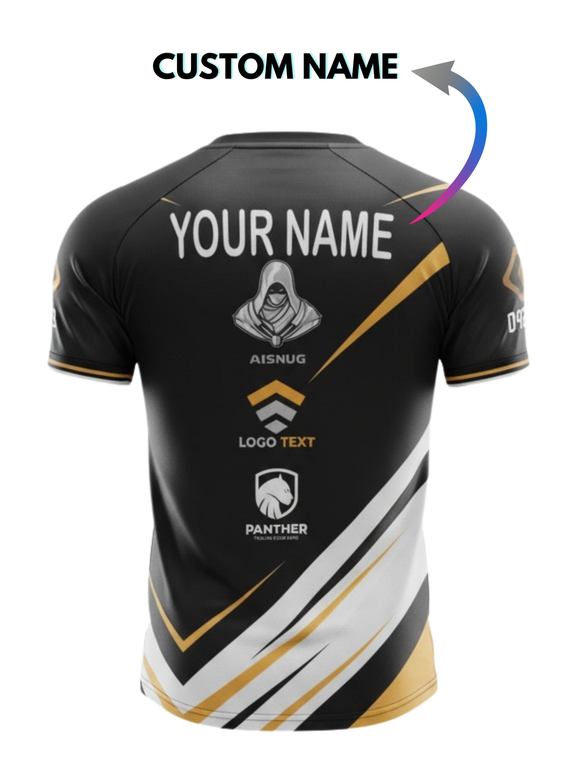 Vendsy Free Fire T-Shirt with Custom Name – Black Graphic Tee