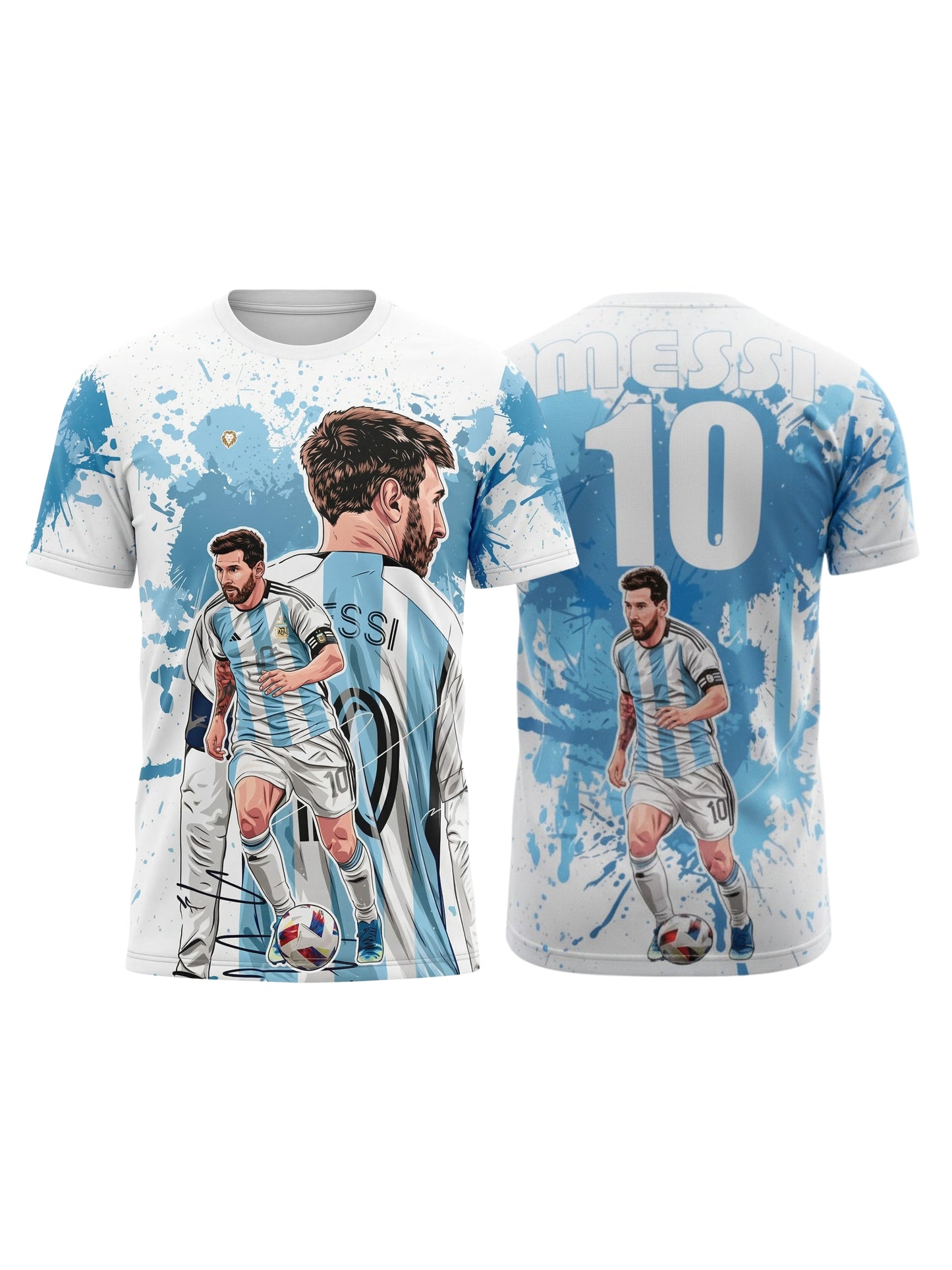 Vendsy Messi GOAT T-Shirt with Custom Name & Number – Men's Football Tee