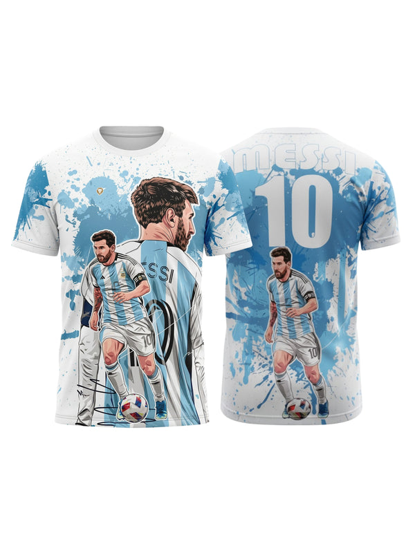 Vendsy Messi GOAT T-Shirt with Custom Name & Number – Men's Football Tee