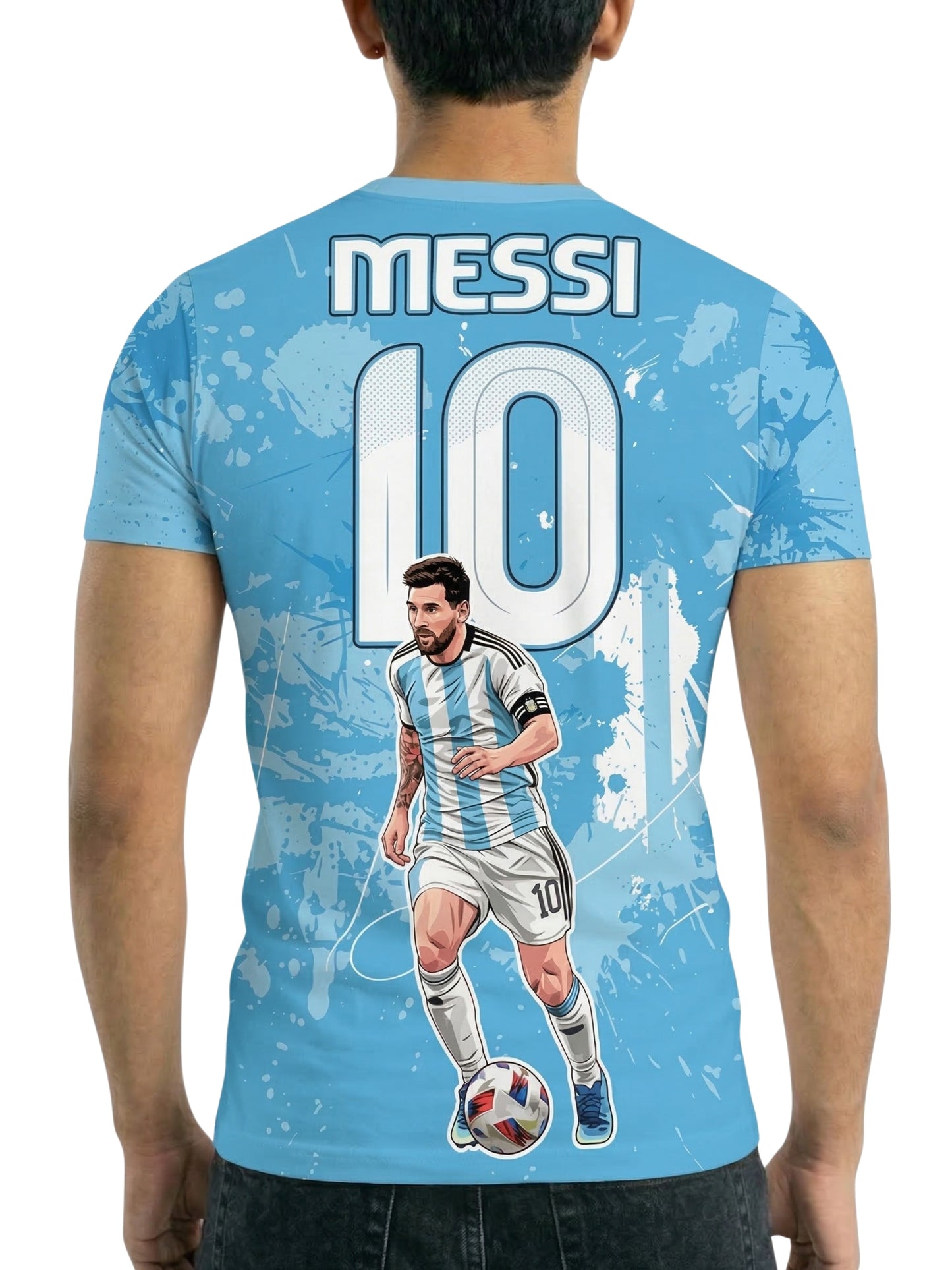 Vendsy Messi Theme T-Shirt – Multicolour Polyester Football Tee