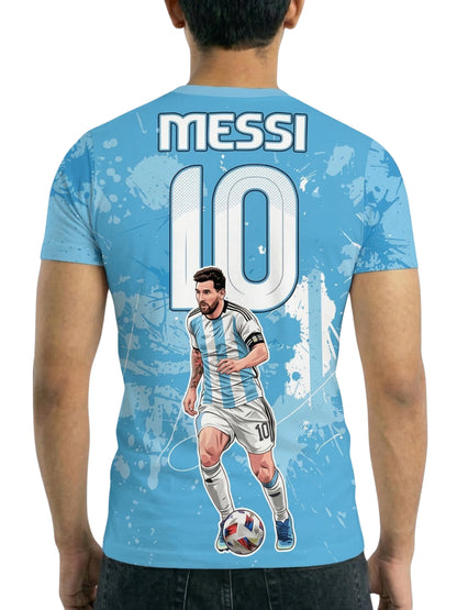 Vendsy Messi Theme T-Shirt – Multicolour Polyester Football Tee