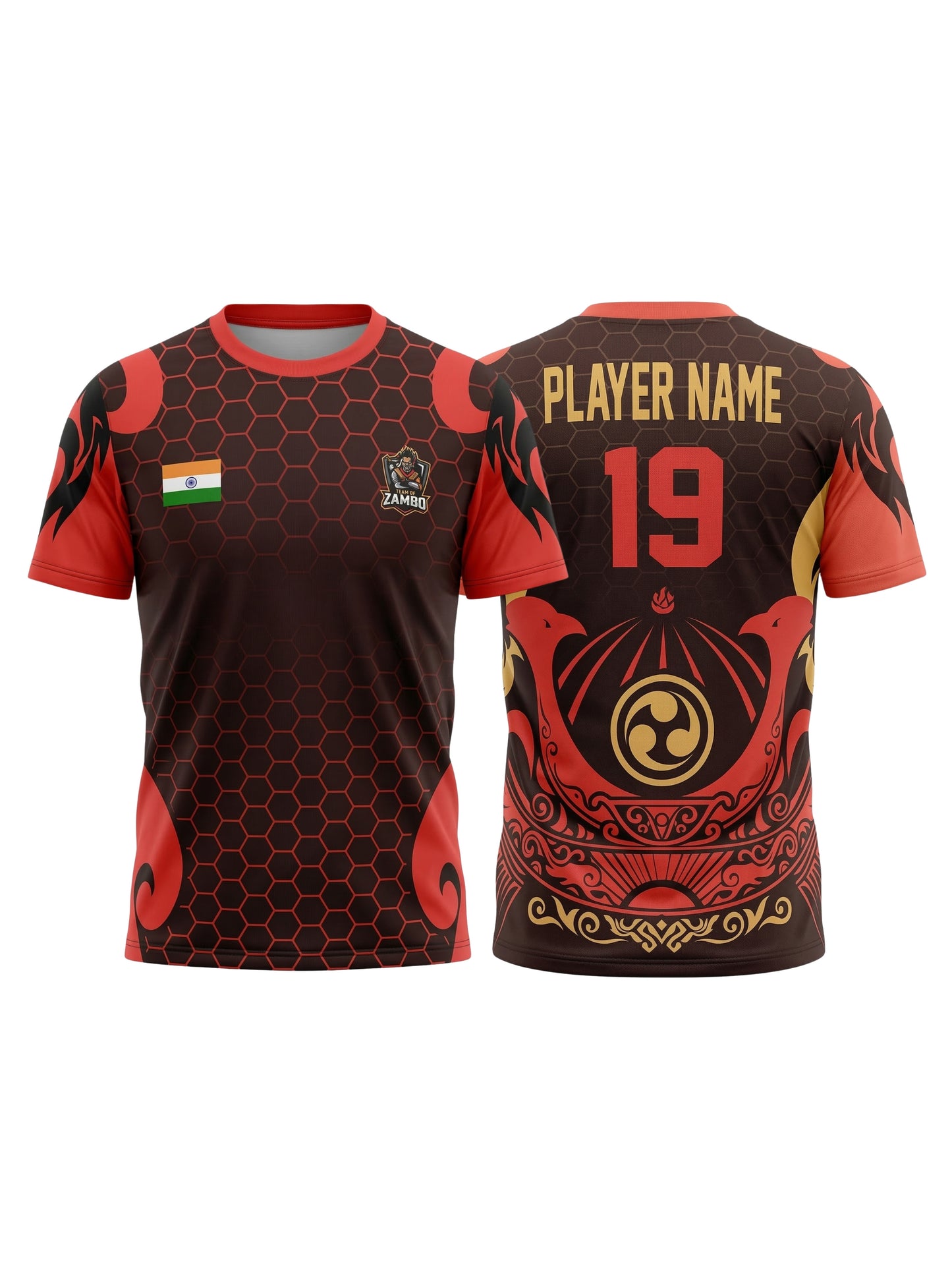 Vendsy BGMI T-Shirt with Custom Name & Number – Multicolour Tee