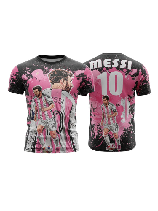 Vendsy Messi Jersey T-Shirt with Custom Name & Number – Multicolour Tee