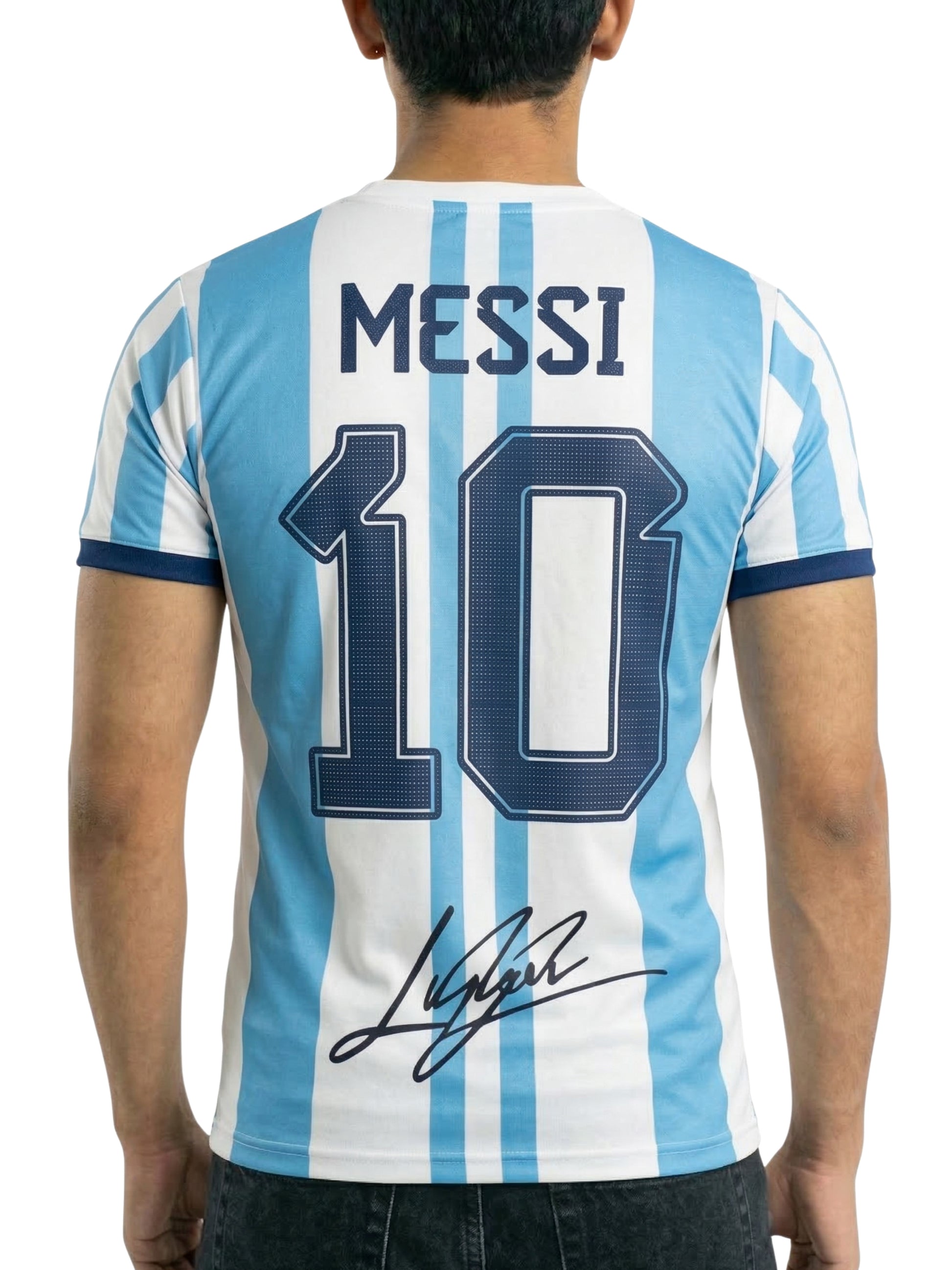 Vendsy Messi Graphic T-Shirt – Black & Red Football Tee for Men