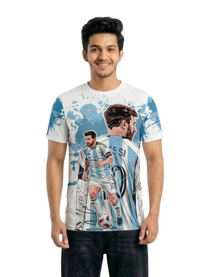 Vendsy Messi GOAT T-Shirt with Custom Name & Number – Men's Football Tee