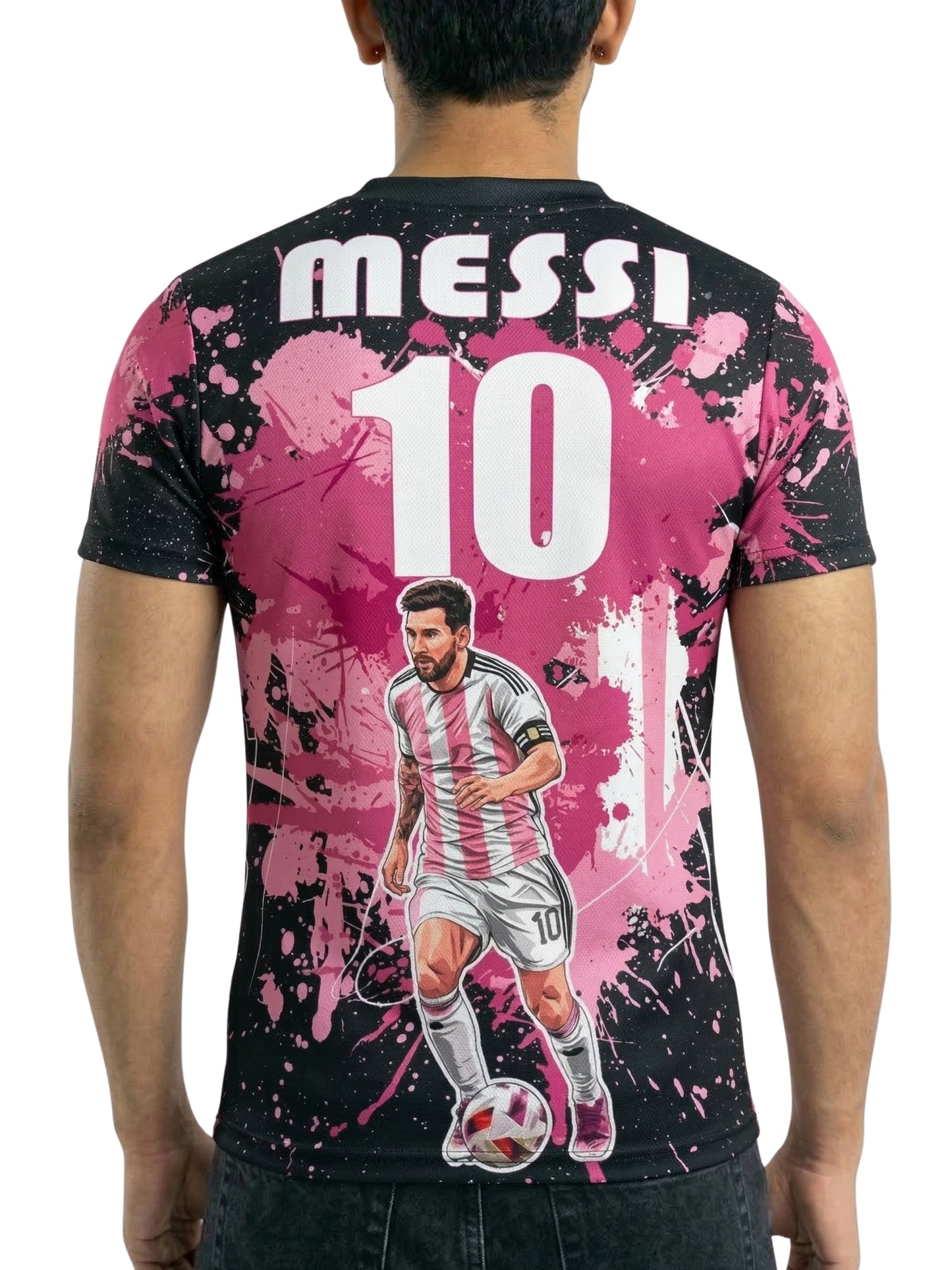 Vendsy Messi Jersey T-Shirt with Custom Name & Number – Multicolour Tee