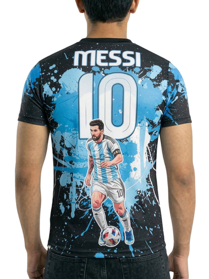 Vendsy Messi Graphic T-Shirt – Multicolour Football Fan Tee for Men