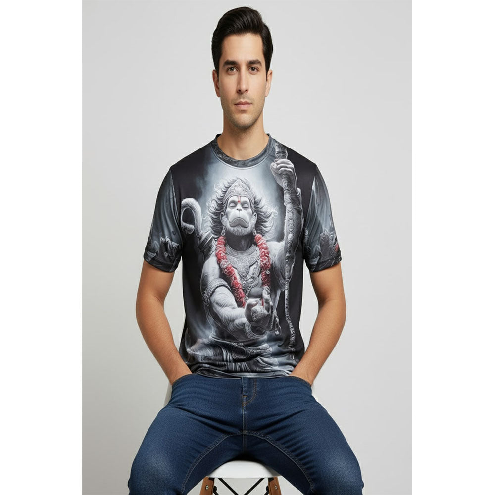 Almighty Immortal Lord Hanuman Graphic T-shirt Men/Boy's