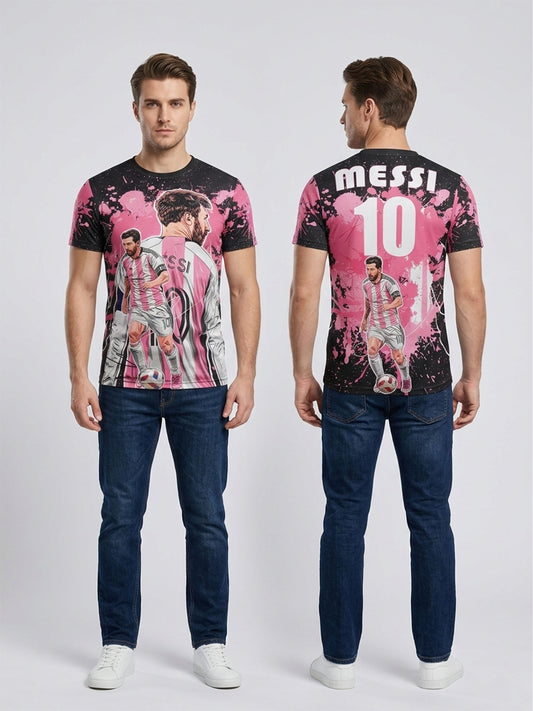 Customized Messi Inspired Name & Number T-Shirt for Men & Boys
