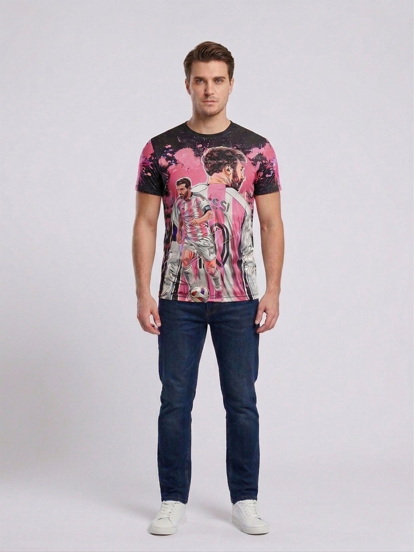 Customized Messi Inspired Name & Number T-Shirt for Men & Boys