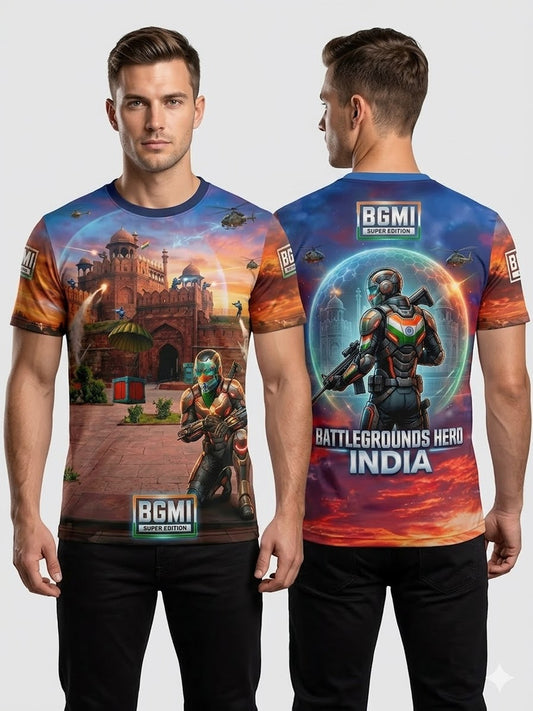 BGMI Inspired Gaming Graphic T-Shirt for Men & Boys
